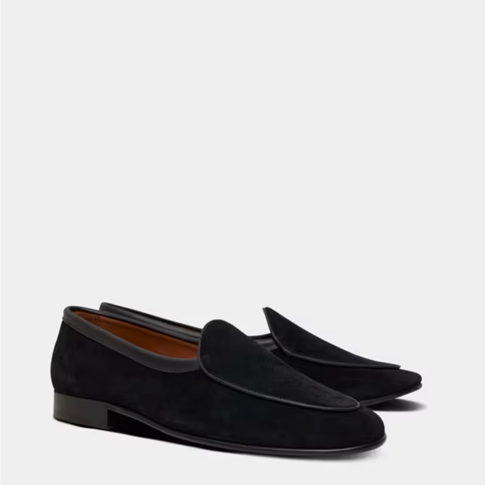 BNWT Men's Black Suede Slip-On Loafers